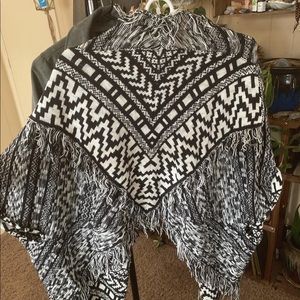 Anthropology black & white Aztec style sweater